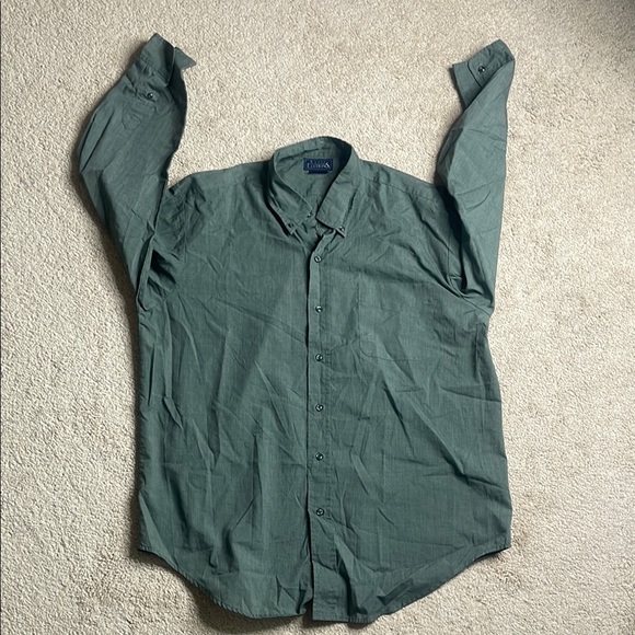 Basic Editions Green Casual Button Down Shirt - Picture 4 of 7